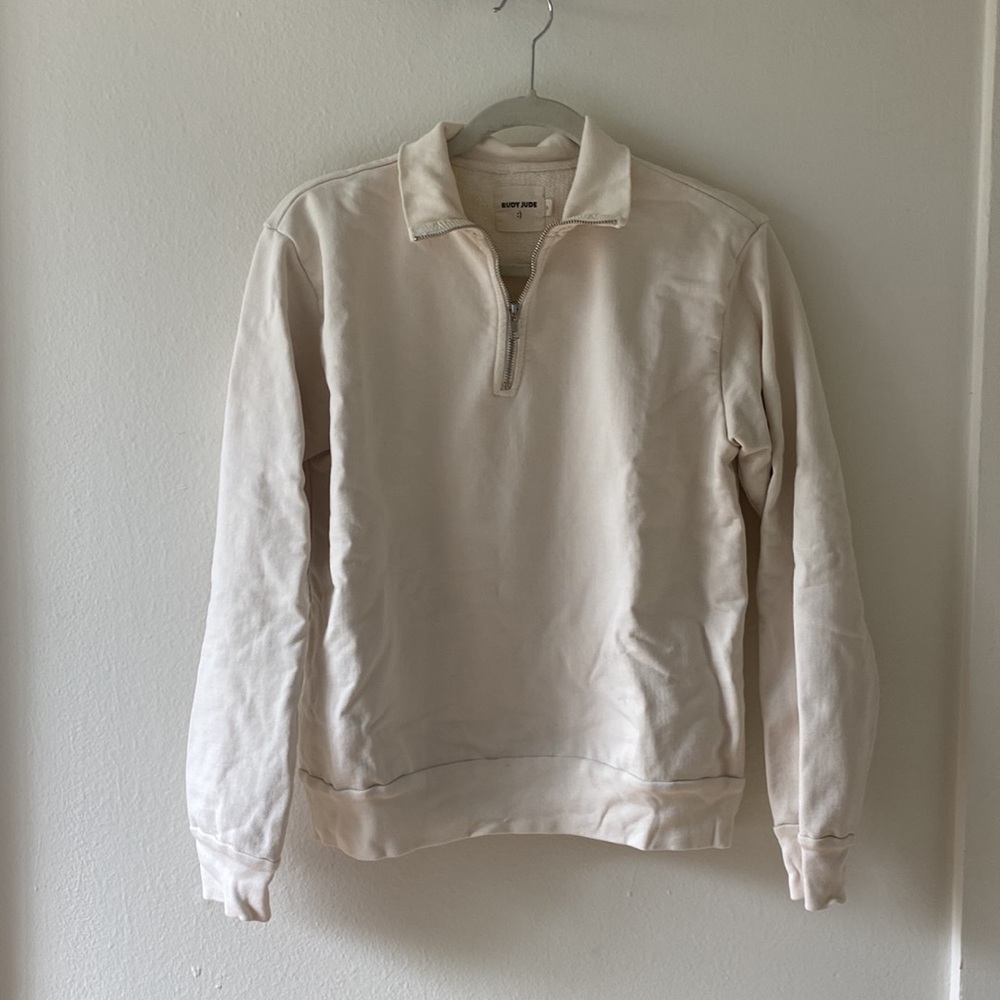 Rudy Jude Cream Half-Zip Sweatshirt